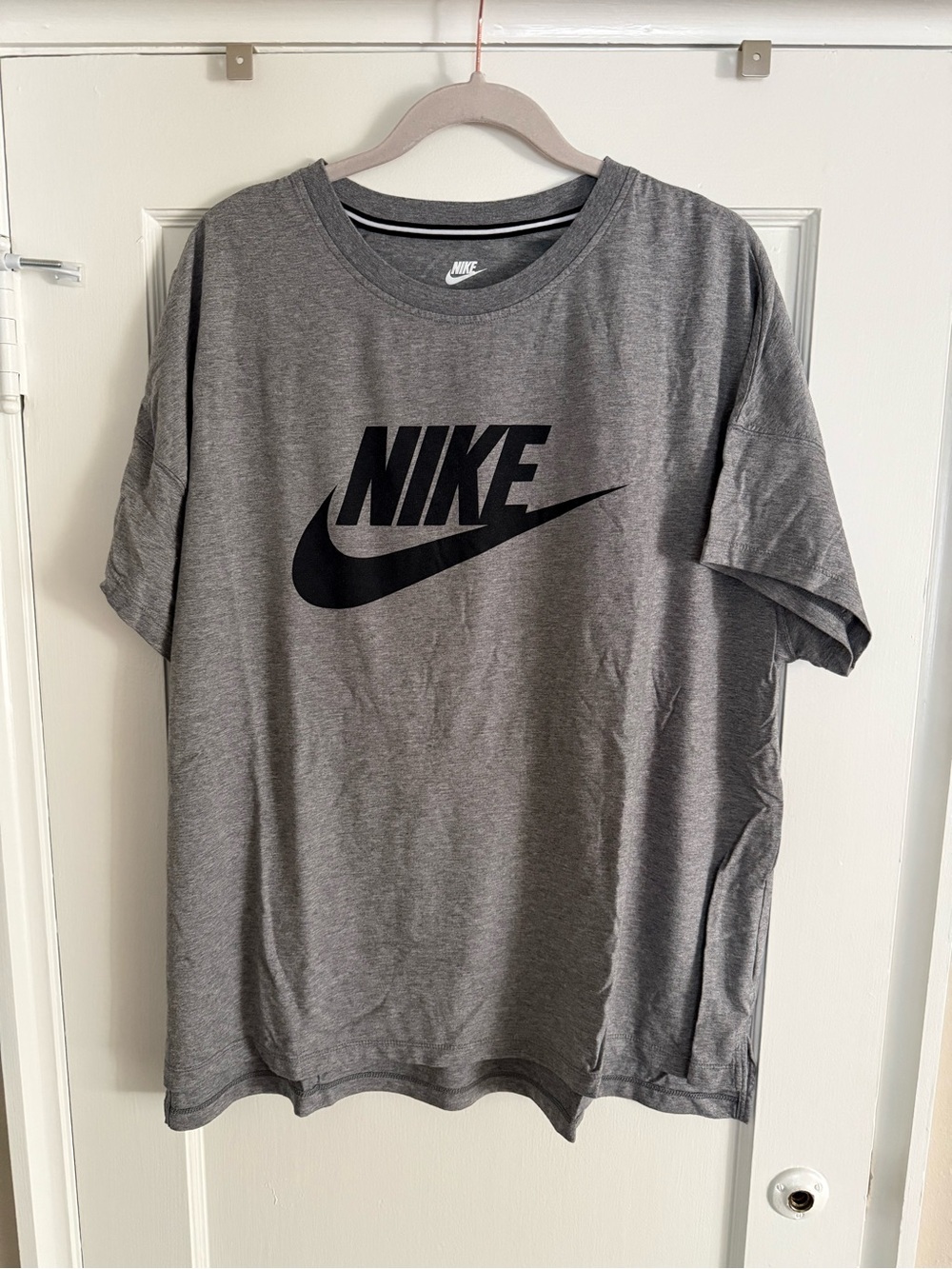 Nike Women's Gray Logo Short-Sleeve T-Shirt